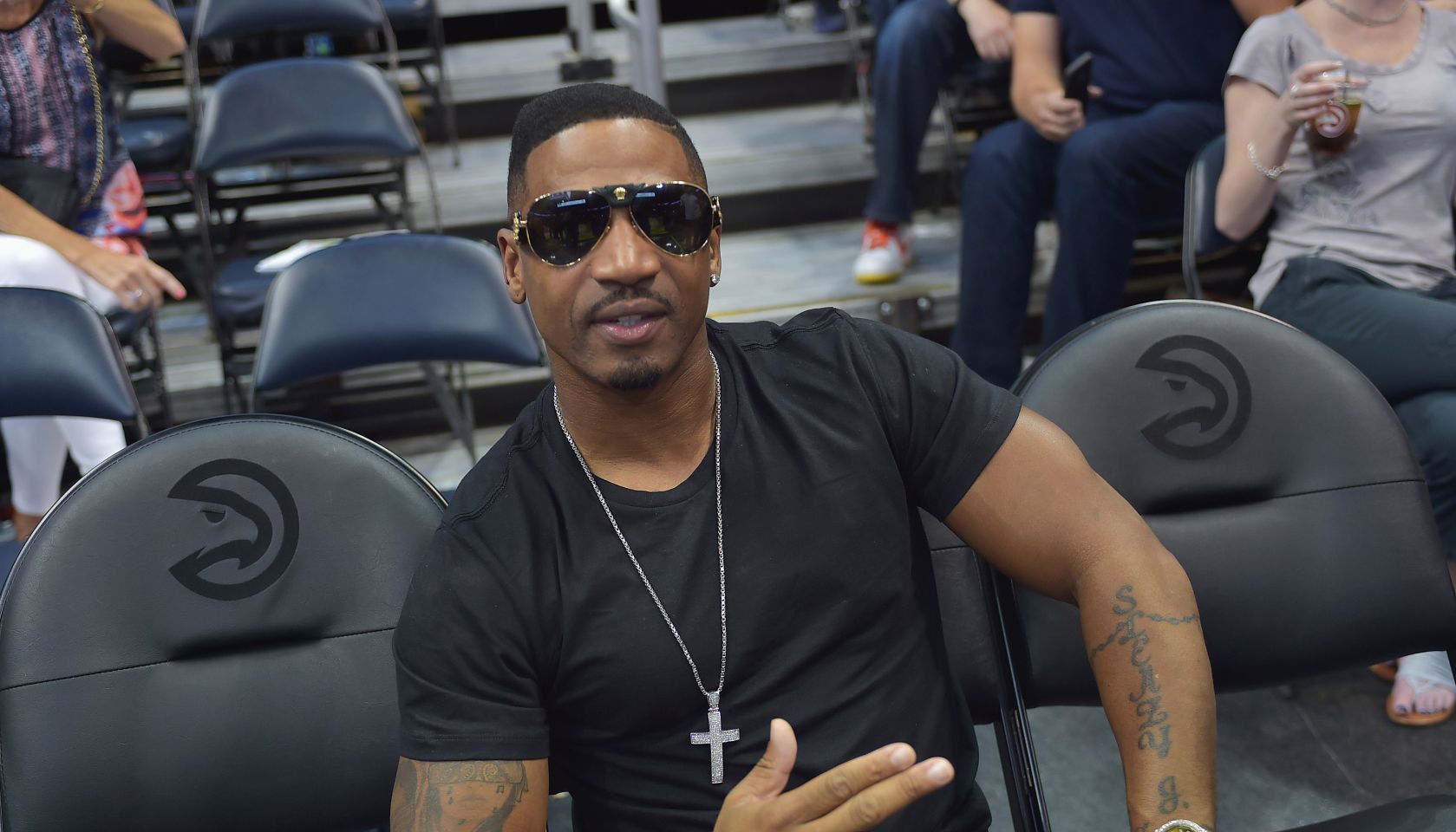 Celebrities Attend Boston Celtics vs Atlanta Hawks - NBA Playoffs - Game 2