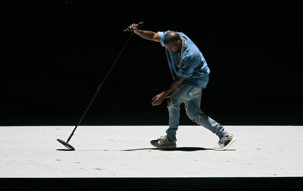Singer Kanye West performs during the closing ceremony at the Toronto 2015 PanAm Games in Toronto
