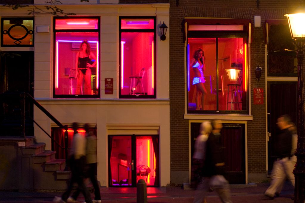 Women Soliciting Customers in Amsterdam's Red Light District