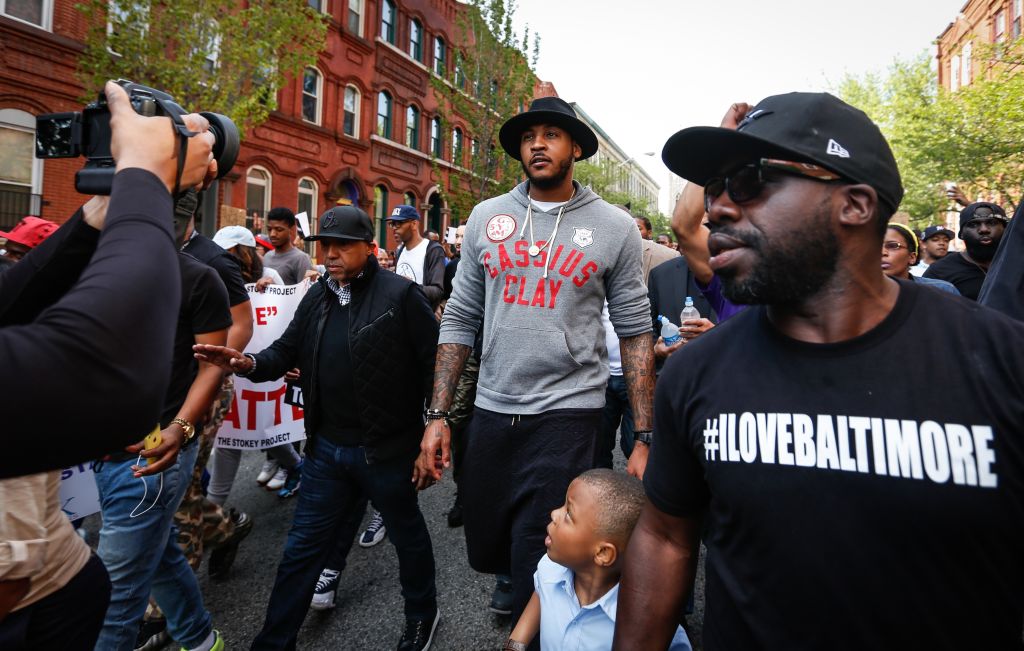 Demonstration in Baltimore over death of Freddie Gray