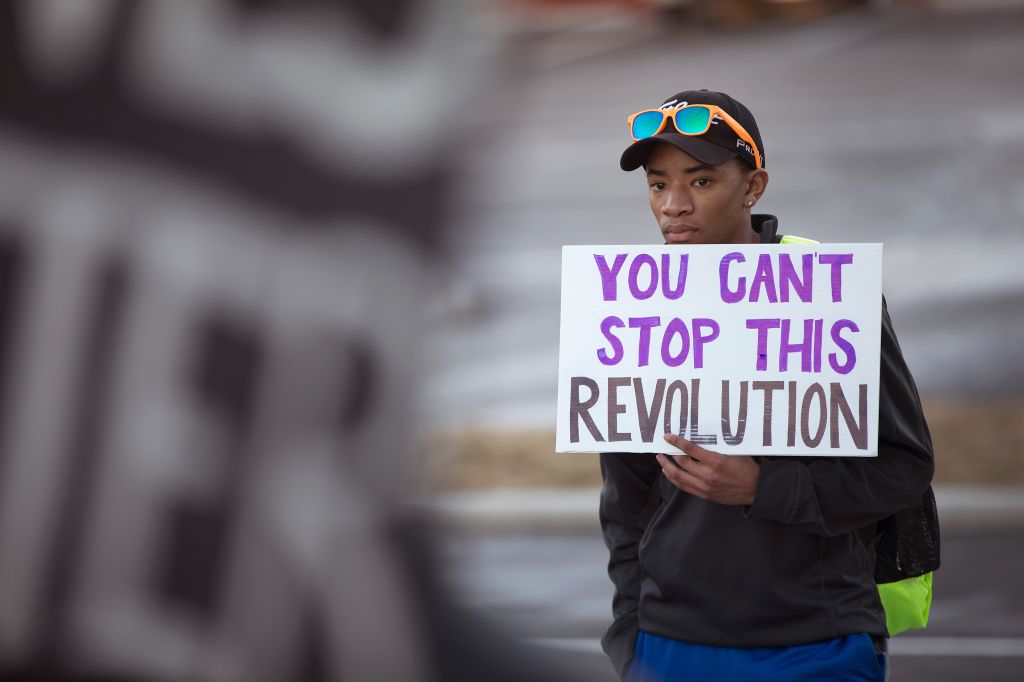 March Held In Ferguson Marking Martin Luther King Jr. Day