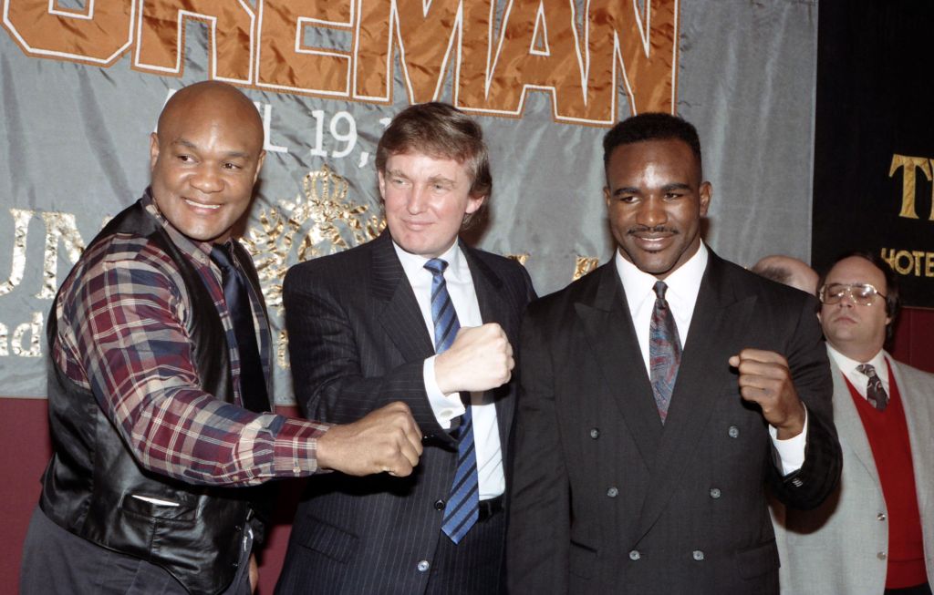 George Foreman and Evander Holyfield press conference