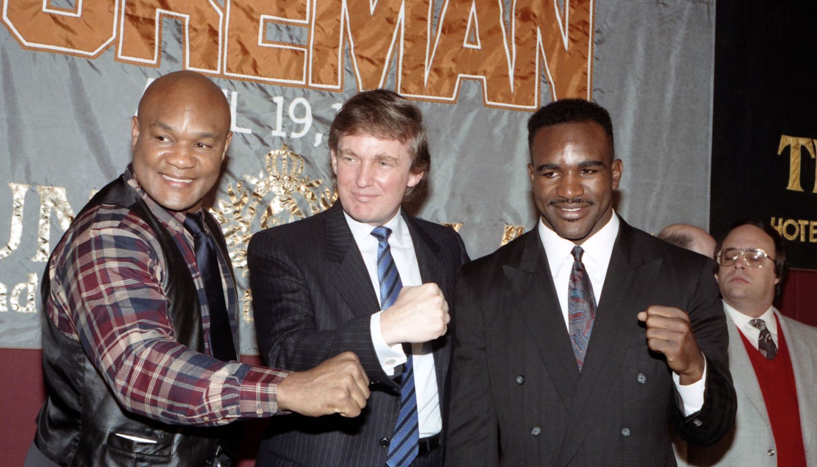 George Foreman and Evander Holyfield press conference