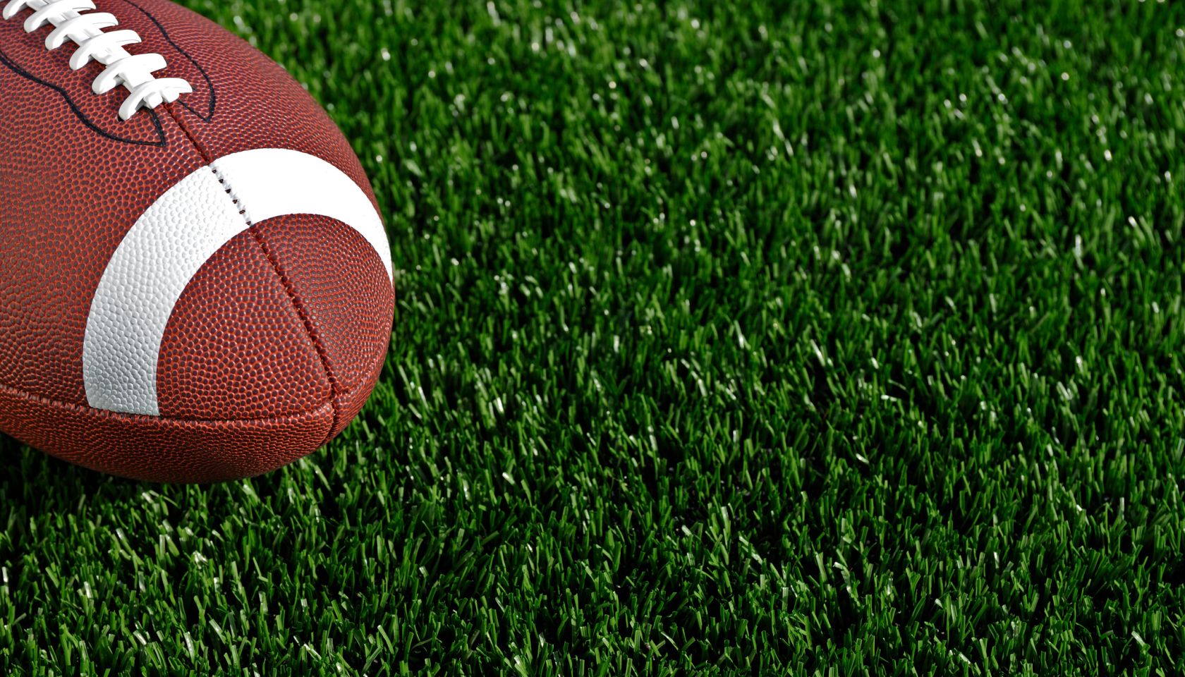 Football on field