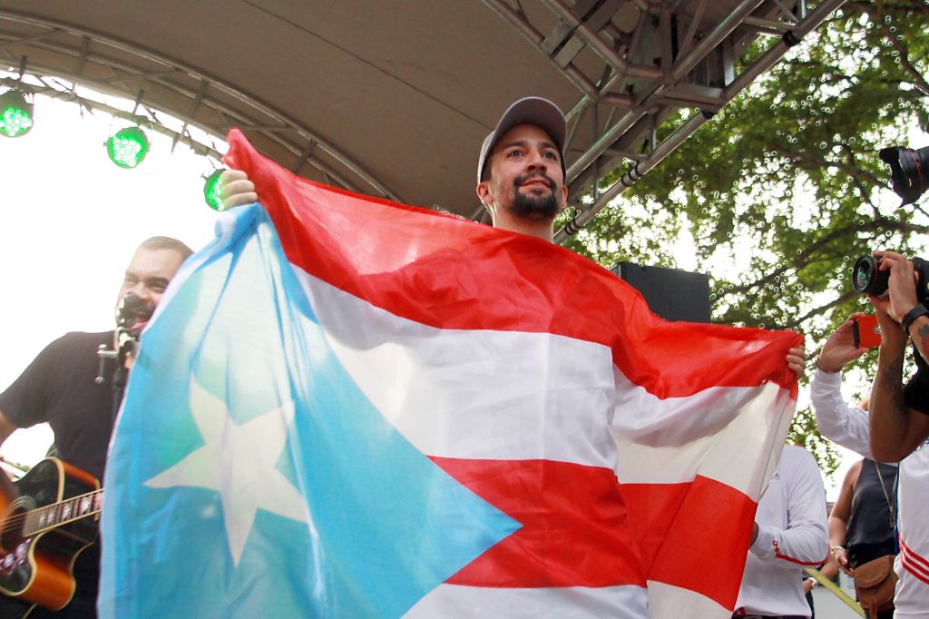 Lin Manuel Miranda Holds Event In Home Country Of Puerto Rico