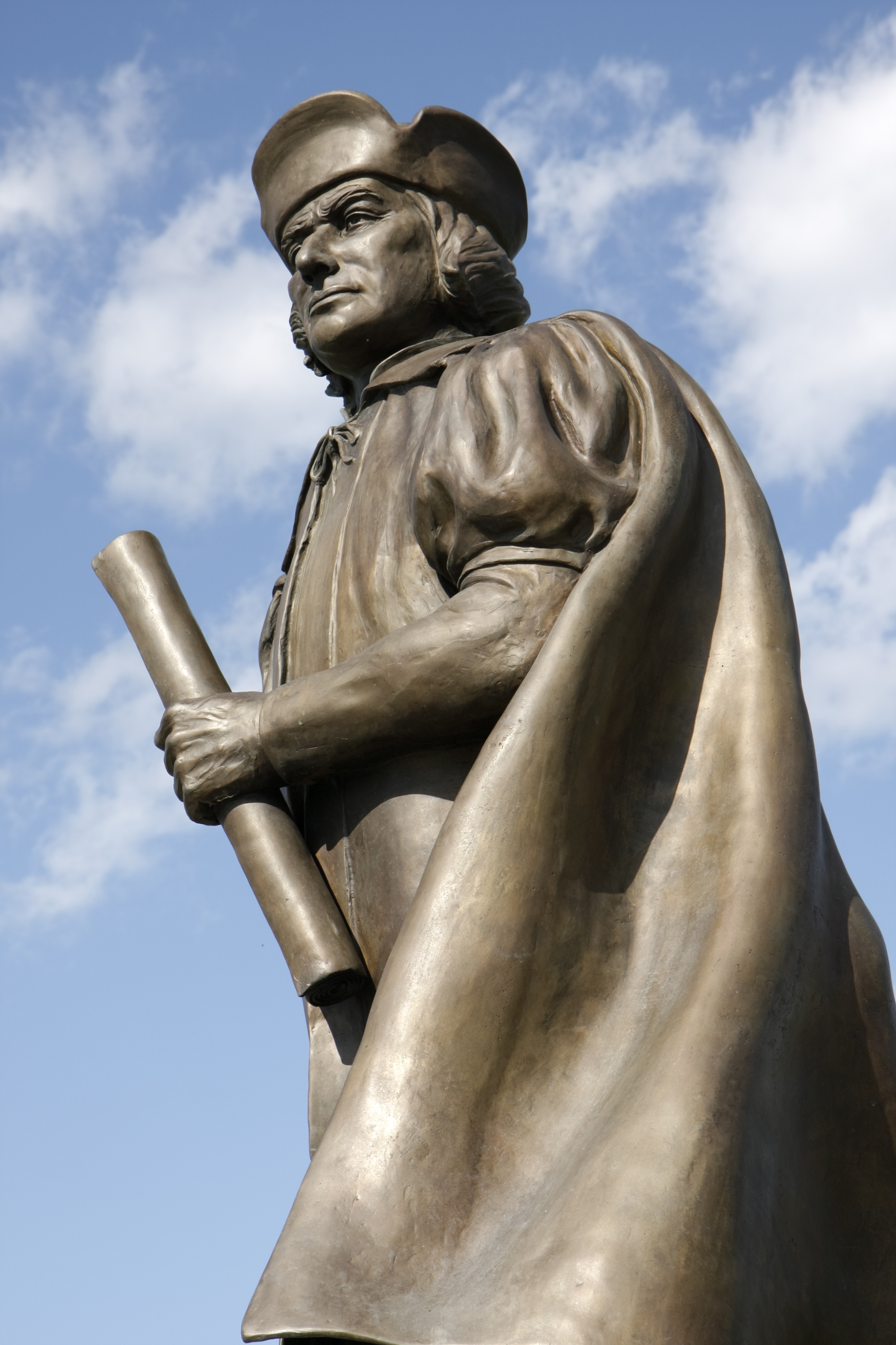 A statue of Christopher Columbus at Harbor Park.