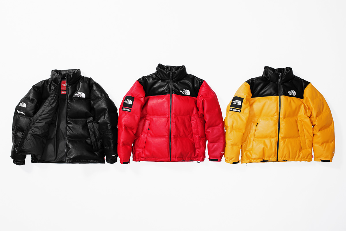 north face x supreme leather jacket