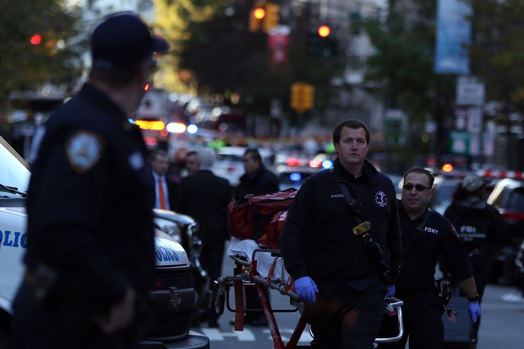 Truck plows through NYC Bike Path