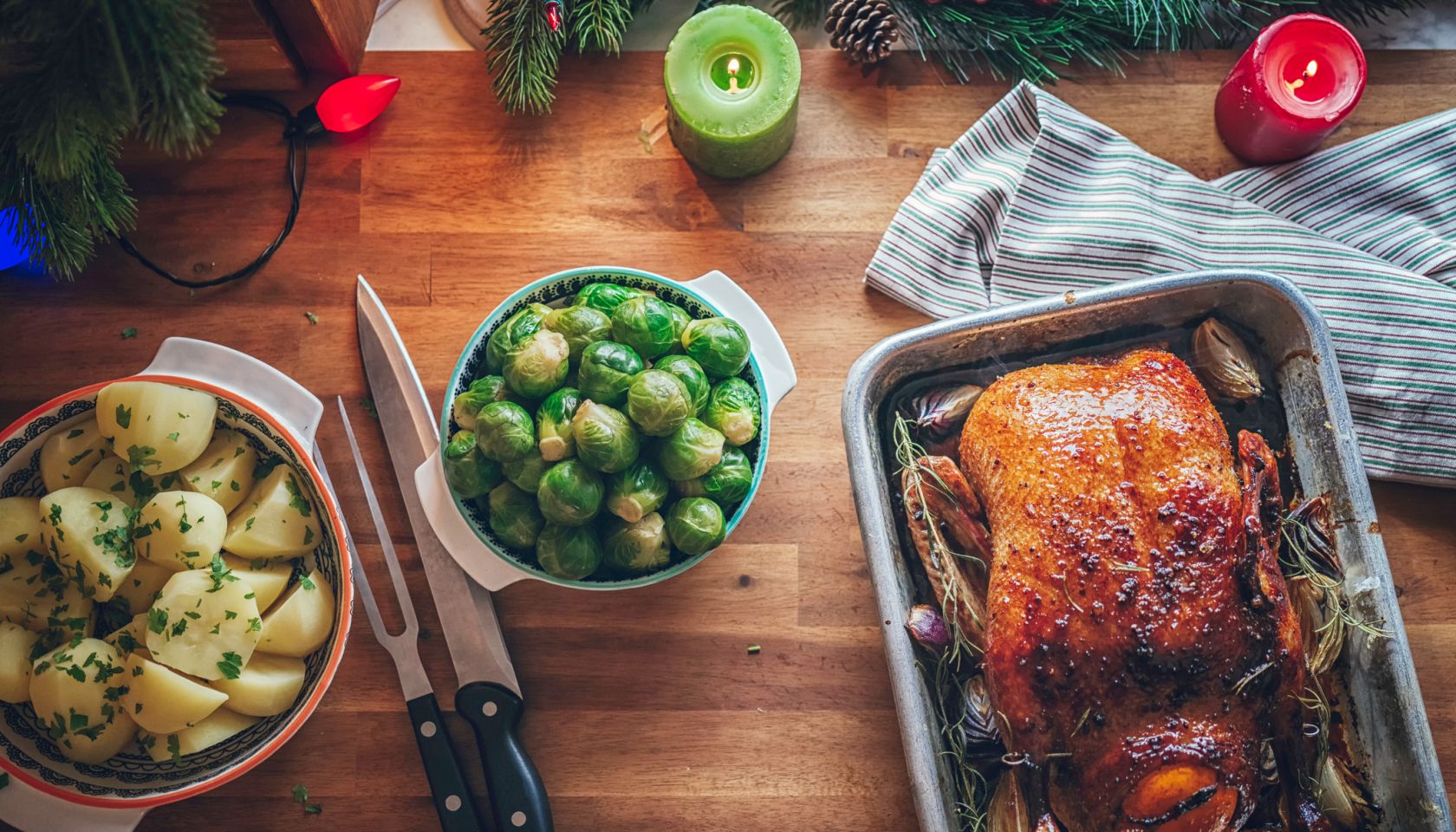 Traditional Christmas Duck Holiday Dinner