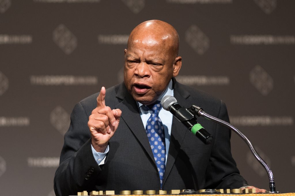 U.S. Congressman John Lewis speaking at Cooper Union...