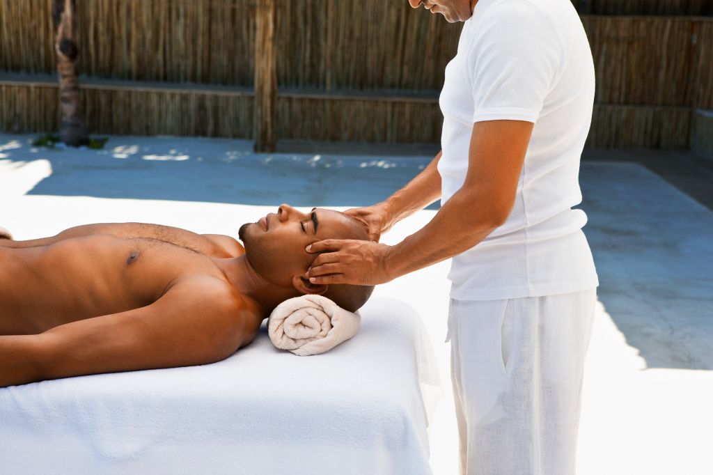 Man Receiving a Massage