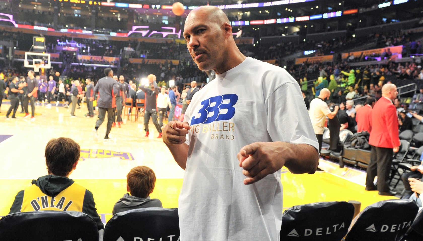 Celebrities At The Los Angeles Lakers Game