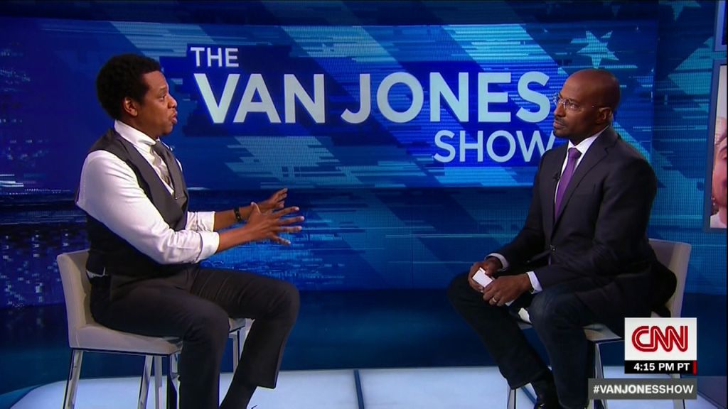 Jay-Z during an appearance on CNN 'The Van Jones Show.'