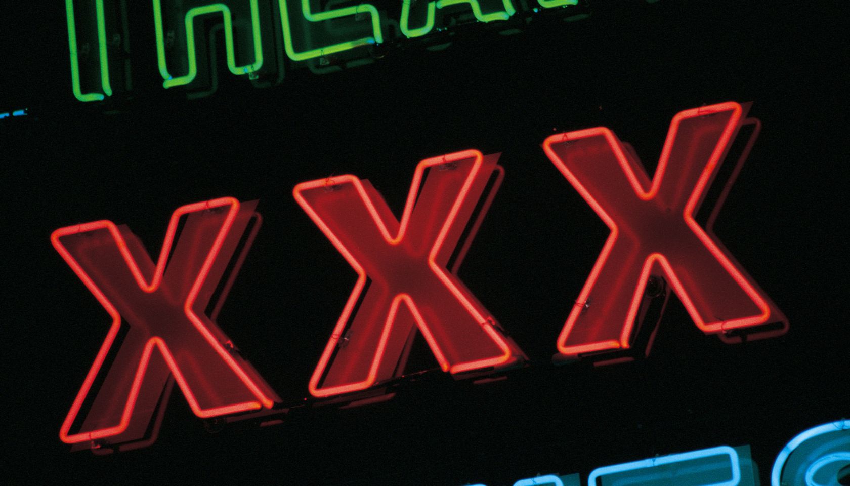 XXX-rated movie sign