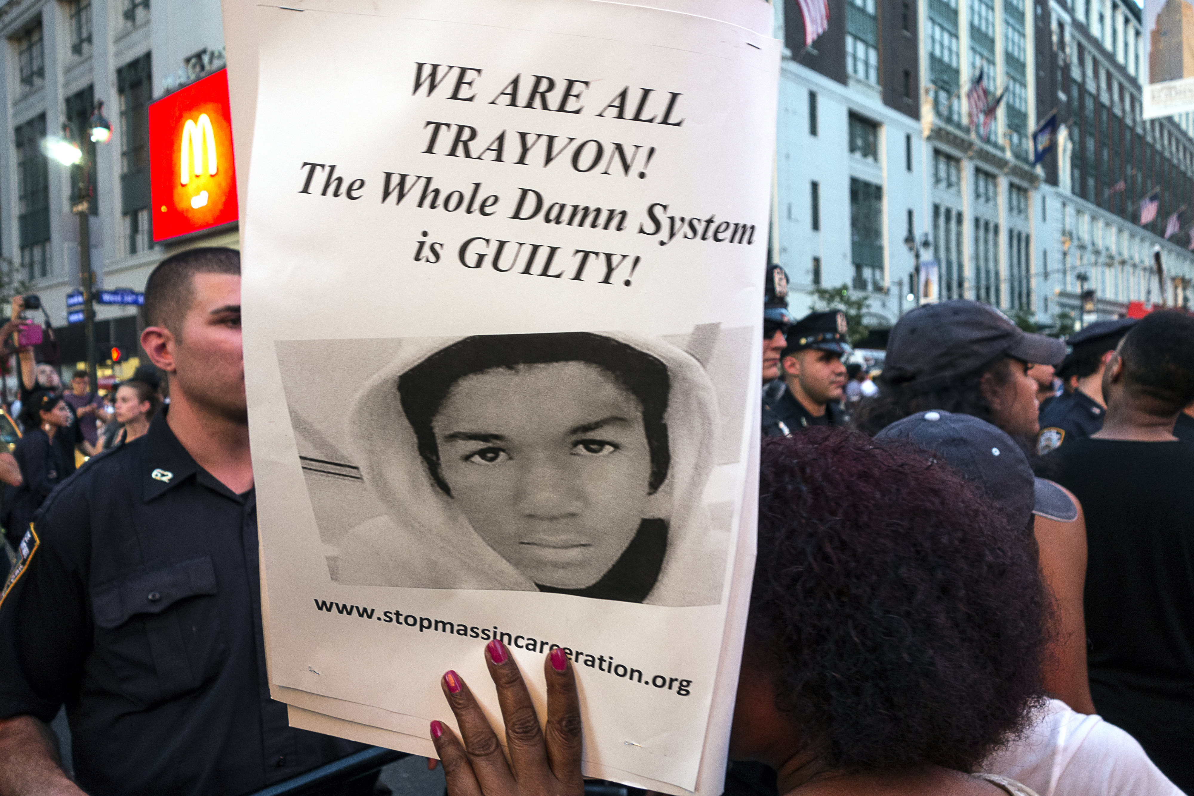 USA - Protest Against Zimmerman Trial Verdict in New York
