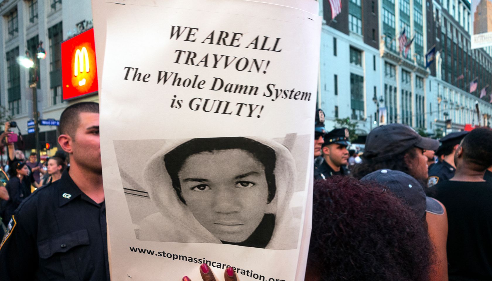 USA - Protest Against Zimmerman Trial Verdict in New York