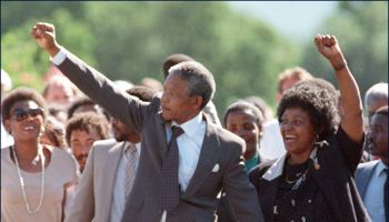 ANC leader Nelson Mandela and wife Winnie raise fi