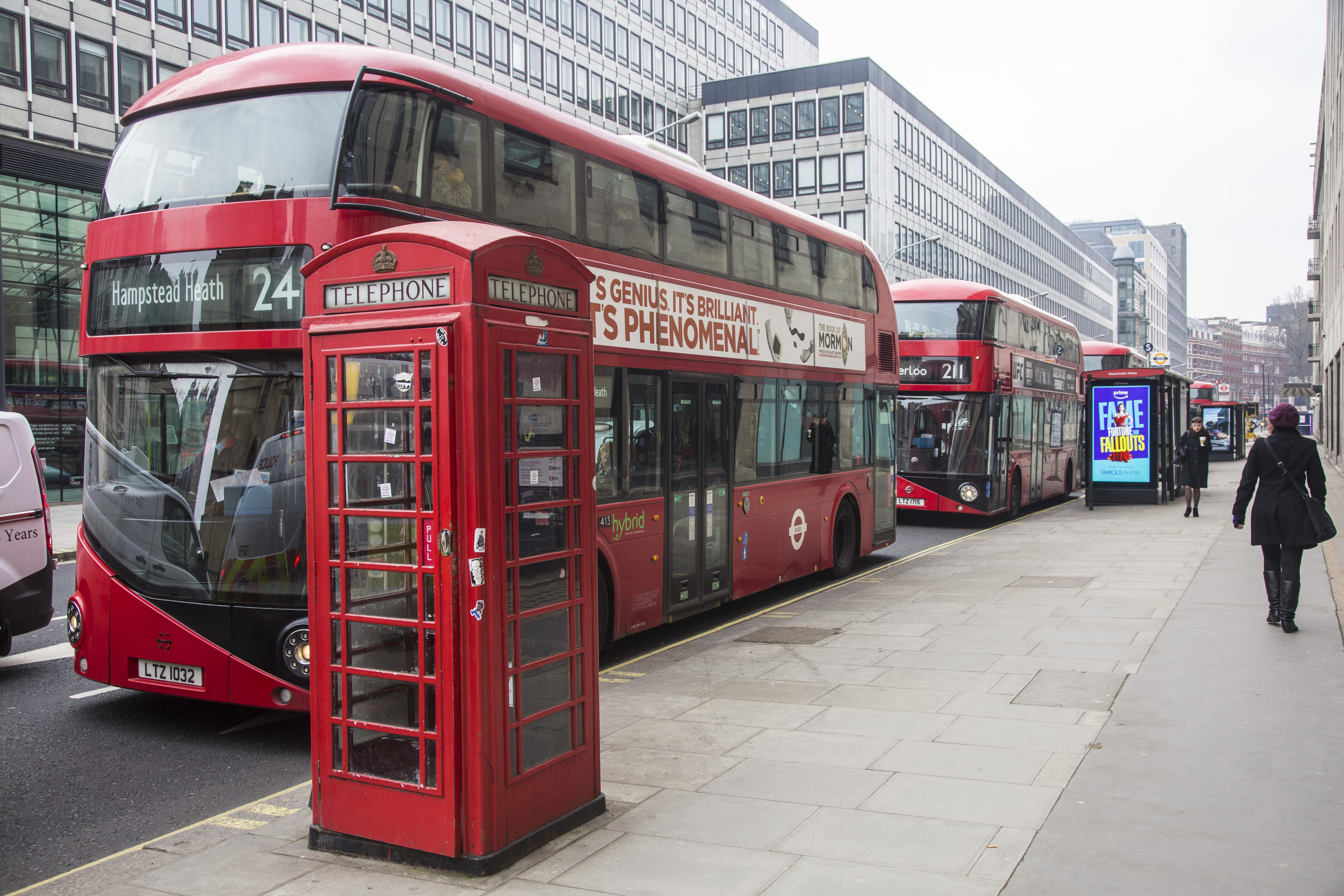 The new iconic buses in the streets of London