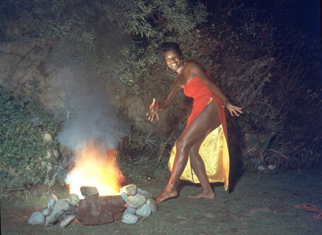 Maya Angelou Dances Beside Bonfire