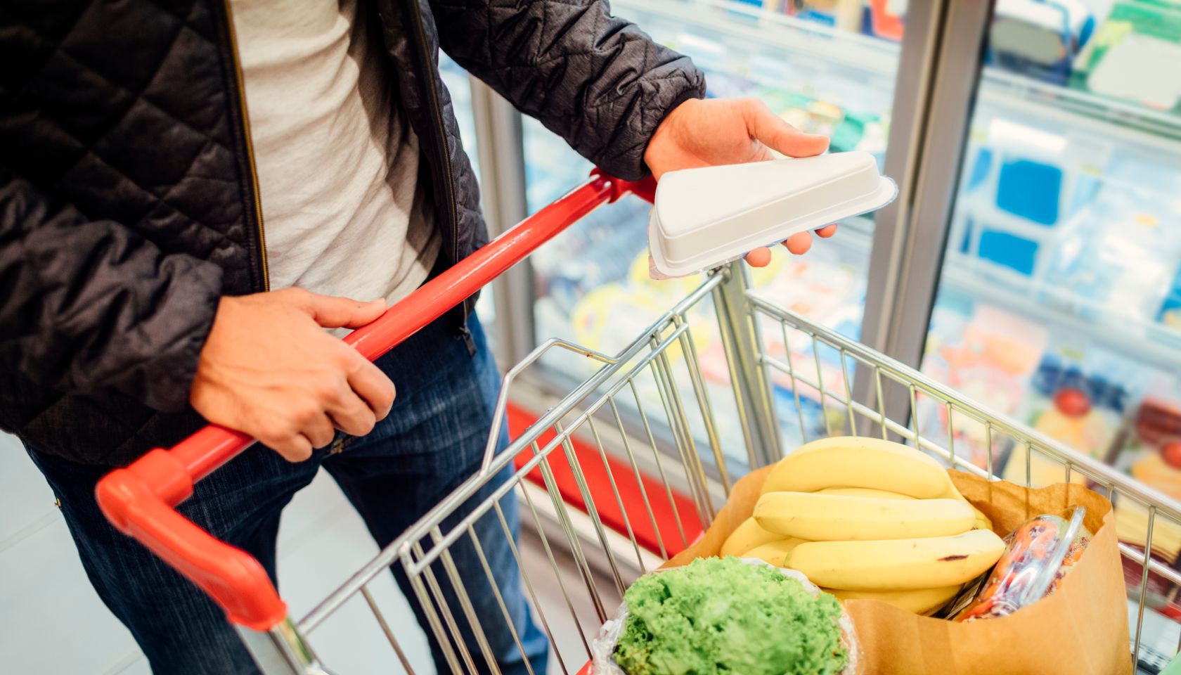Young Man In A Supermarket.