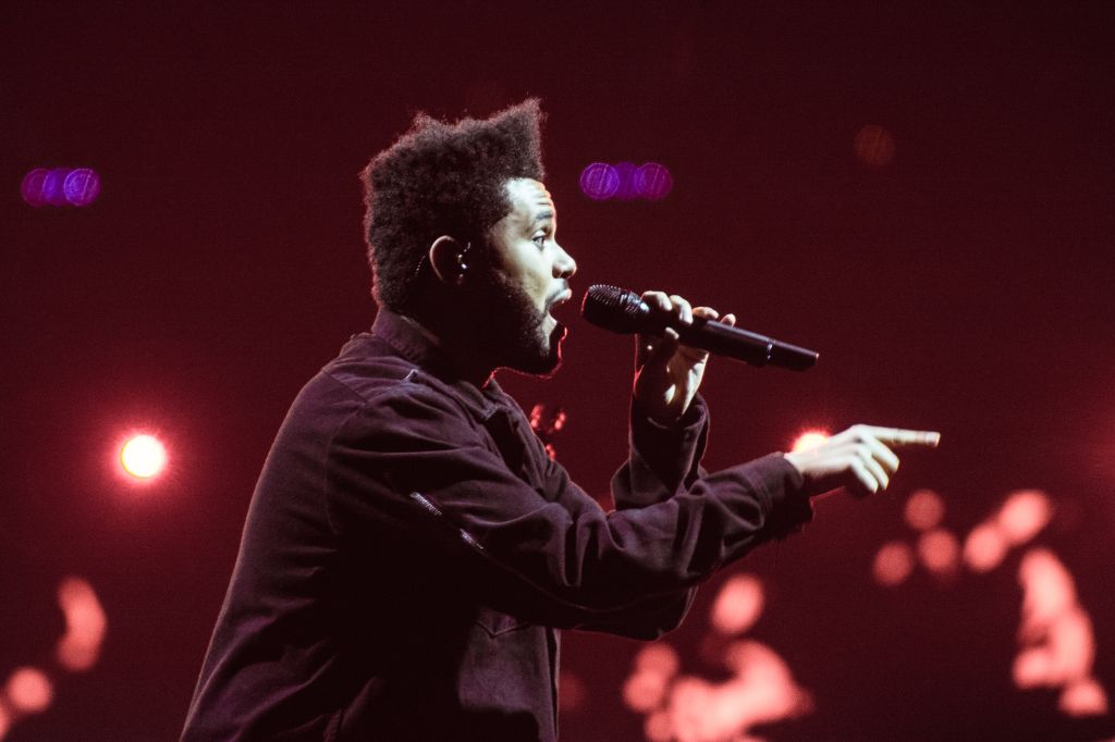 The Weeknd (Abel Makkonen Tesfaye) performs at the Verizon Center on Thursday night.