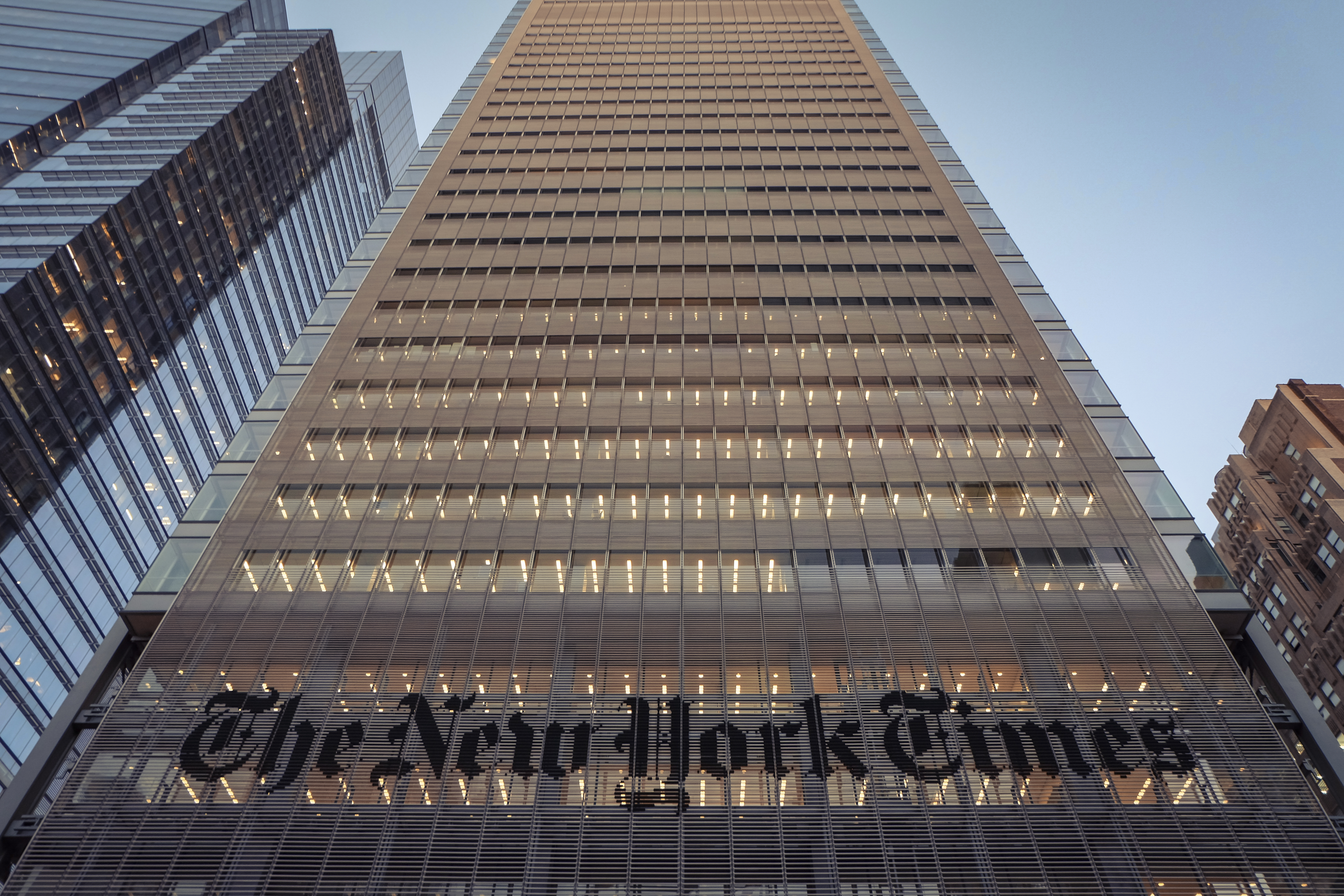 USA, New York City, New York Times Building