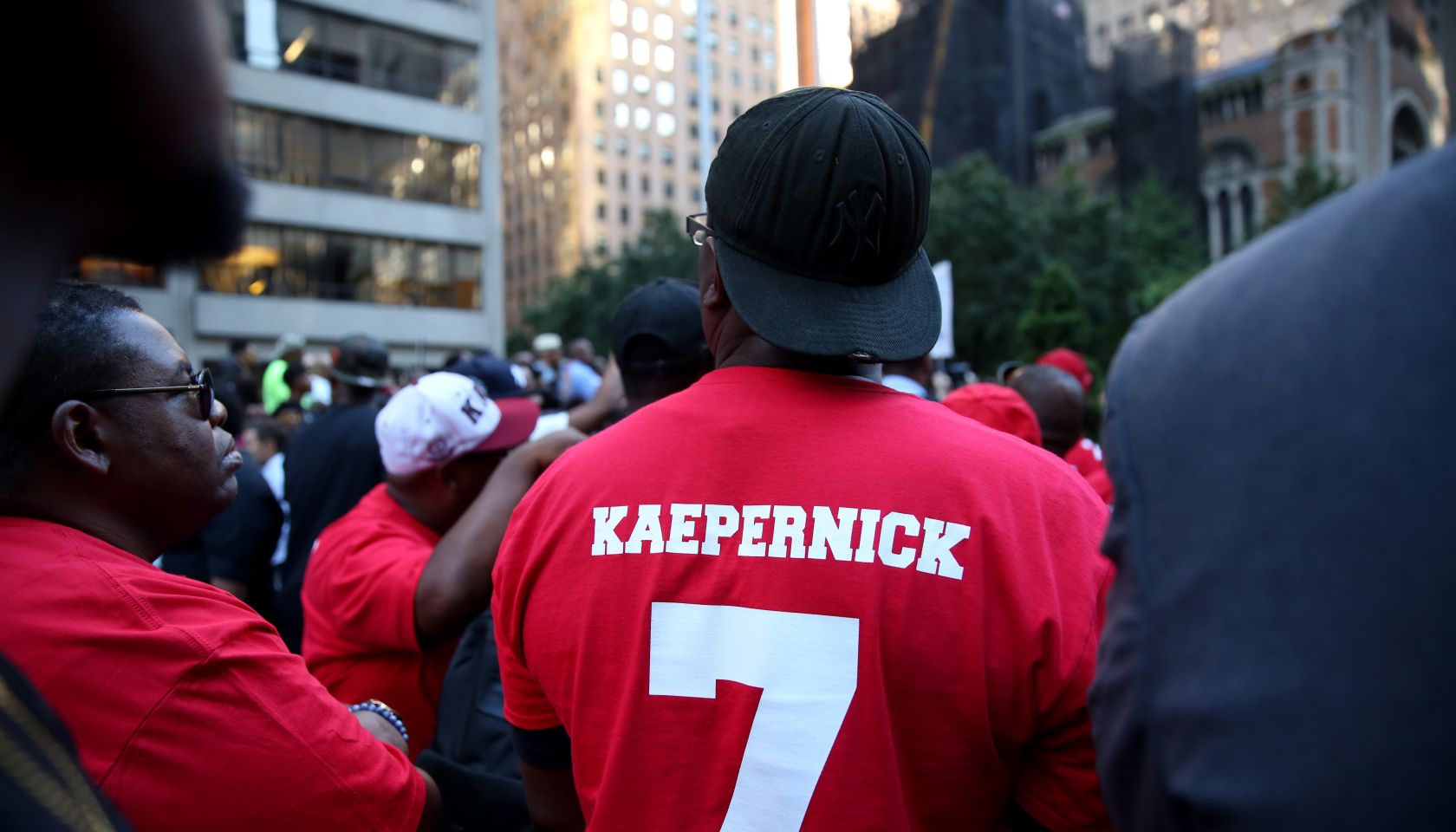 Protest in Support of Colin Kaepernick in New York