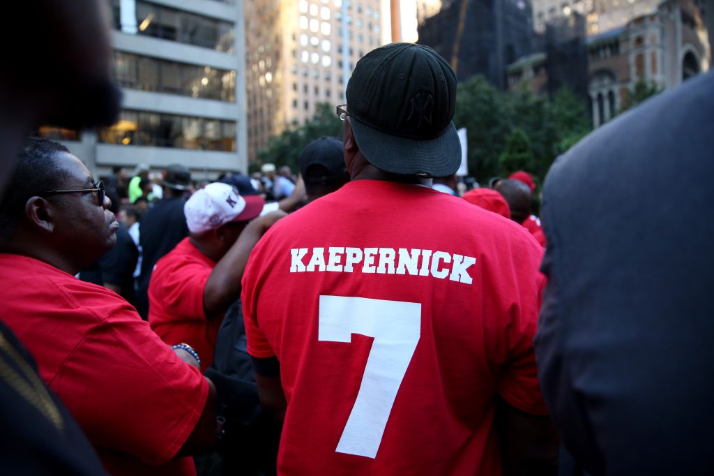 Protest in Support of Colin Kaepernick in New York