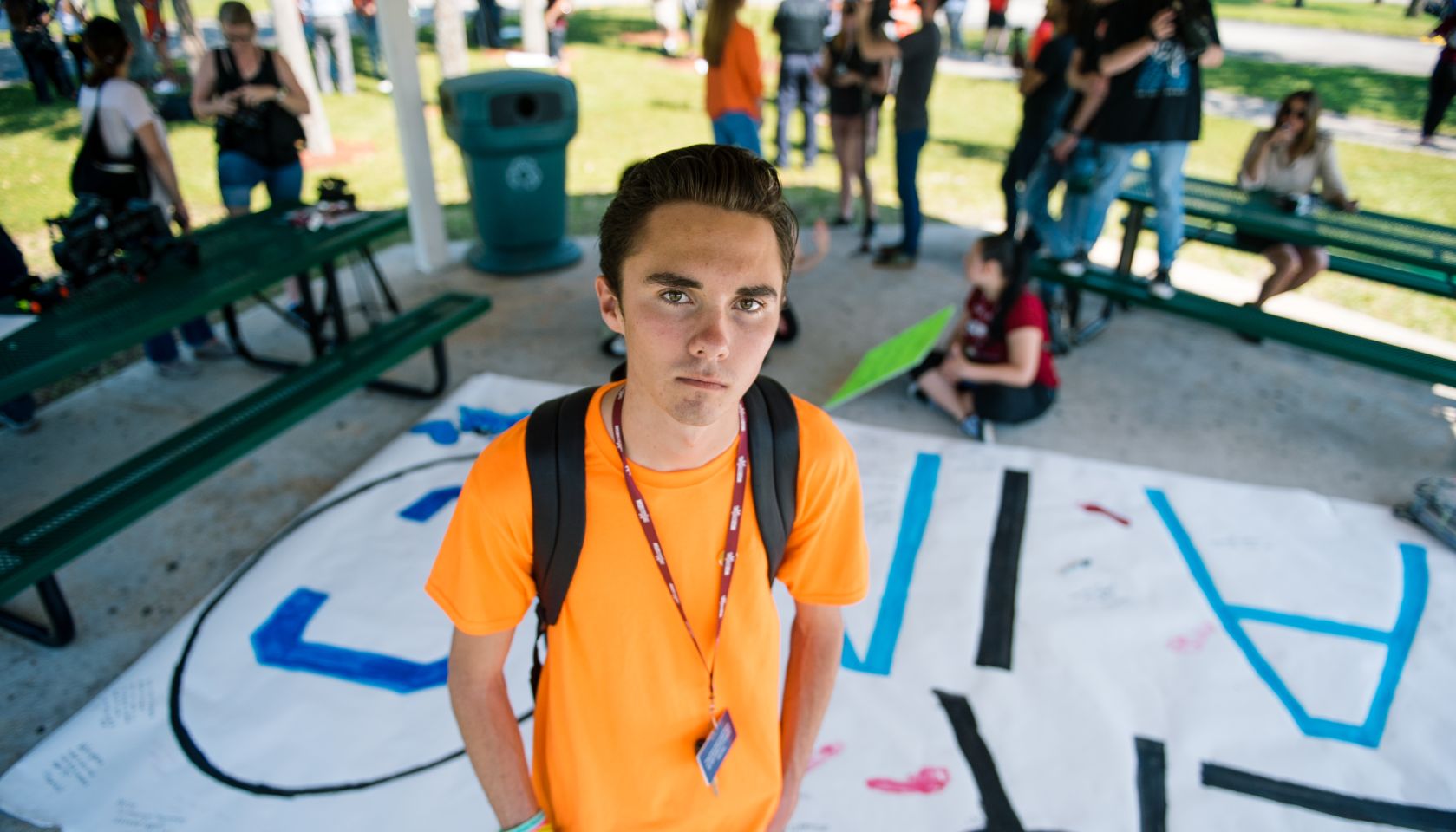 David Hogg, one of the leaders behind the Never Again...