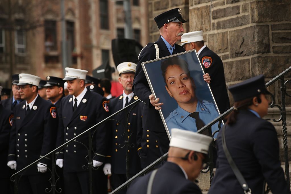 Funeral Held For New York City EMT Worker Killed On Duty Last Week In The Bronx