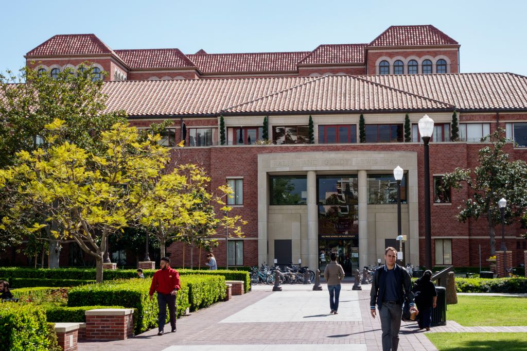 The exterior of the University of Southern California.