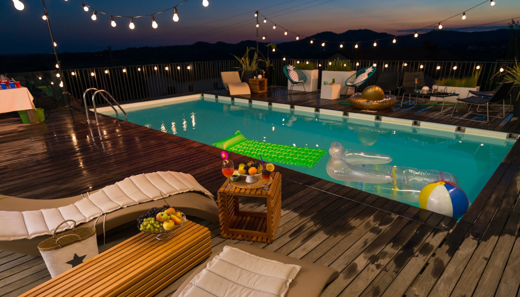 Empty Place Ready For Pool Party