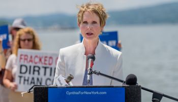 Cynthia Nixon, Candidate for NY Governor, held a press...