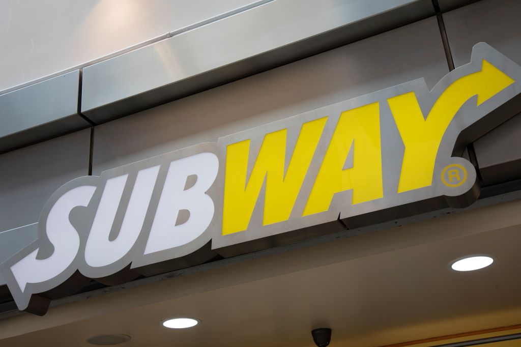 Sign For Sandwich Brand Subway
