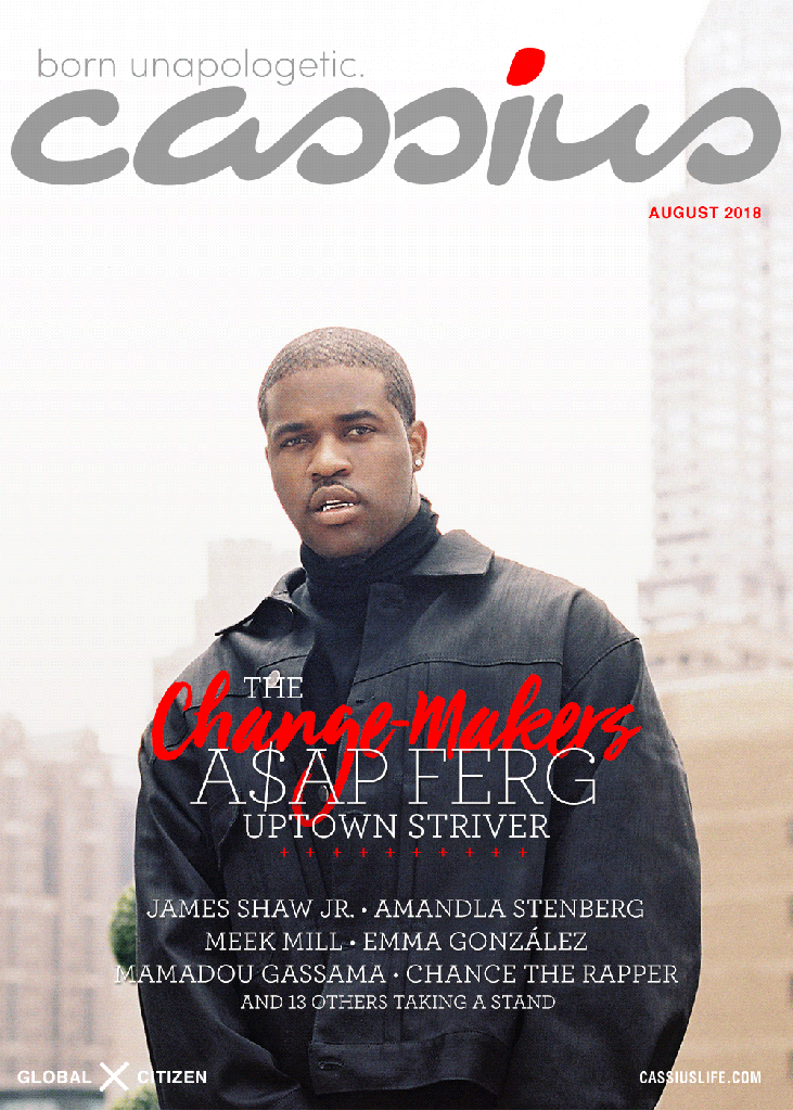 august 2018 cover- james shaw/ a$ap ferg