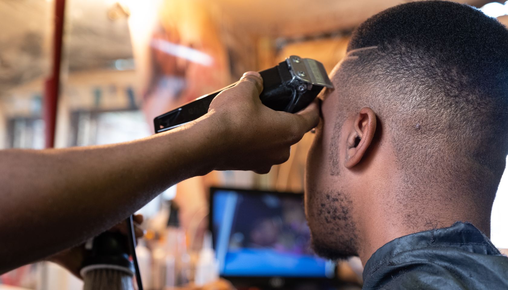 Visiting the local township barber