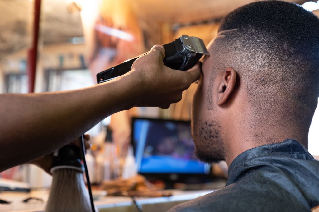 Visiting the local township barber