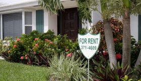 A for rent sign outside a house at Jupiter Inlet Colony.