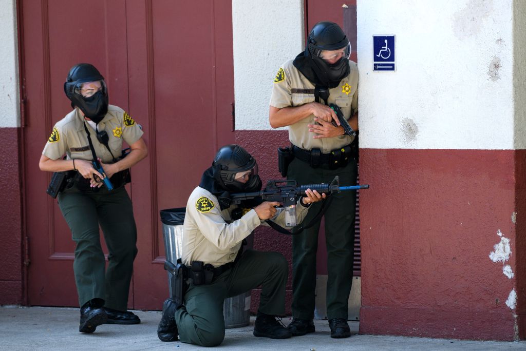 Active Shooter Drill in a Los Angeles High School