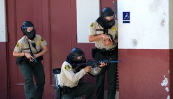 Active Shooter Drill in a Los Angeles High School