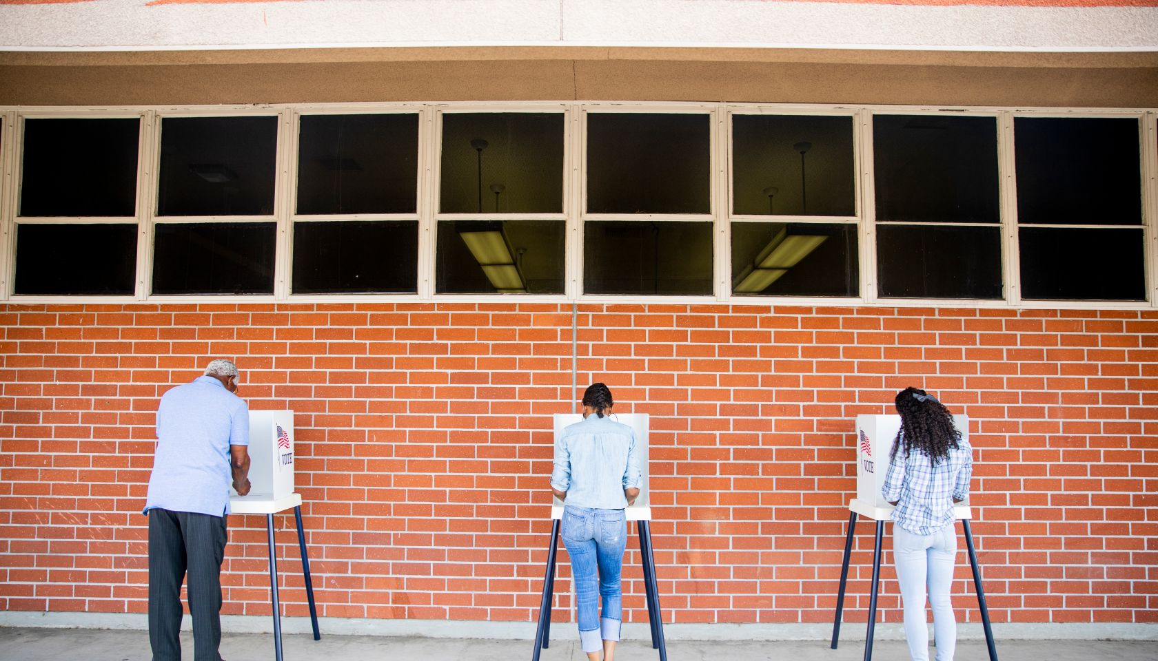 People Voting in a Government Election