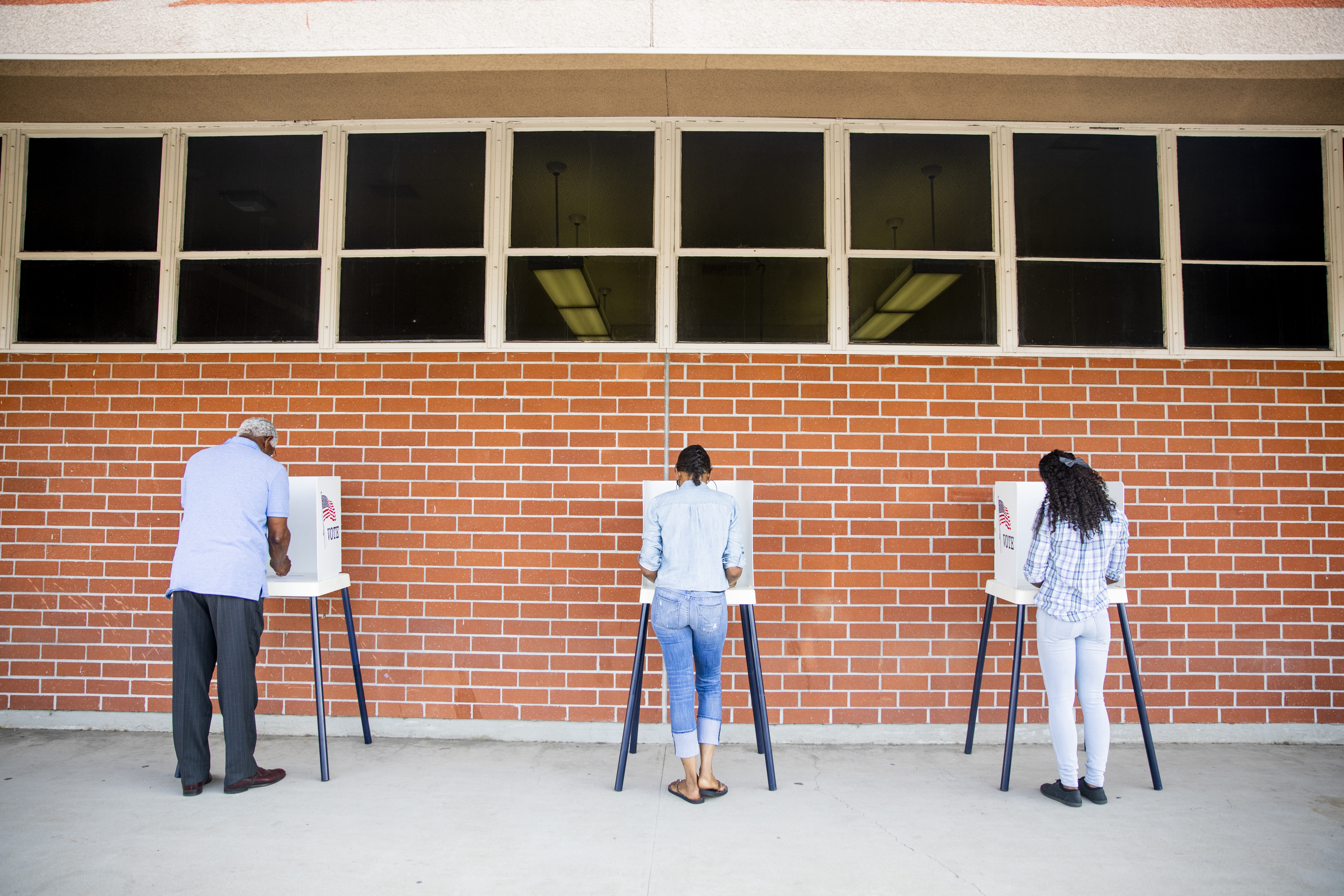 People Voting in a Government Election