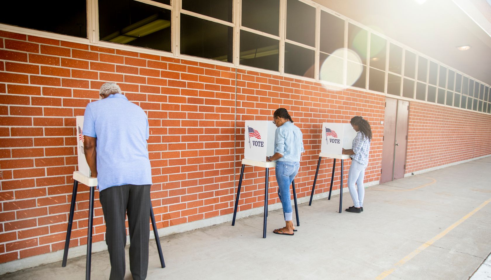 People Voting in a Government Election