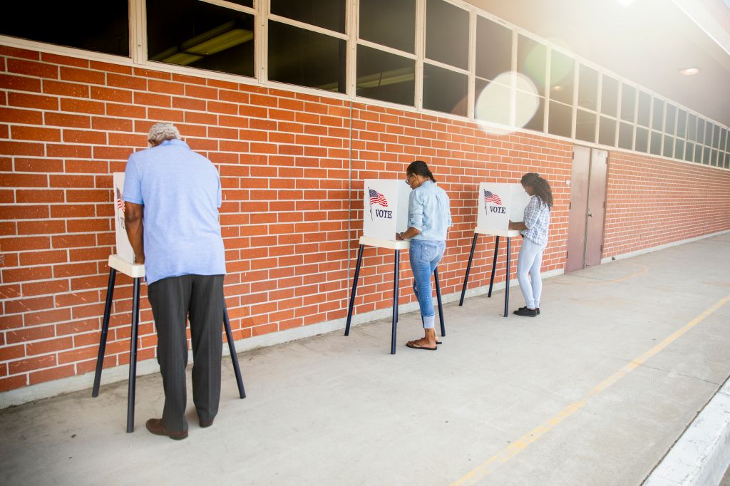 People Voting in a Government Election