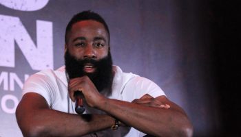 NBA Superstar and 2018 MVP James Harden visited Manila to...