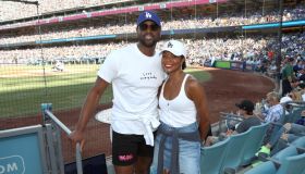 Celebrities At The Los Angeles Dodgers Game