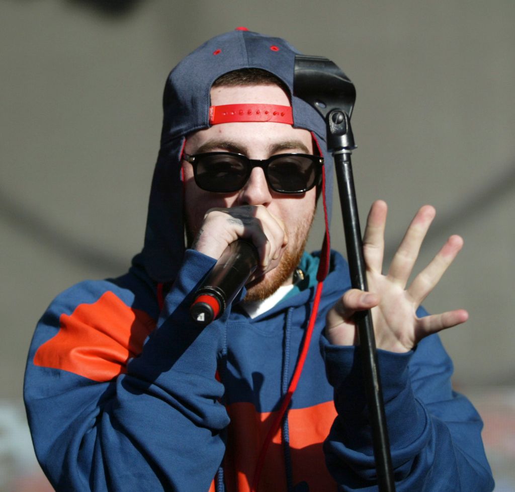 Mac Miller performs at the Rock the Bells hip-hop festival held at the Shoreline Amphitheatre in Mountain View, Calif., Saturday, Aug. 25, 2012. The two-day festival features more than 40 artists. (Anda Chu/Staff)