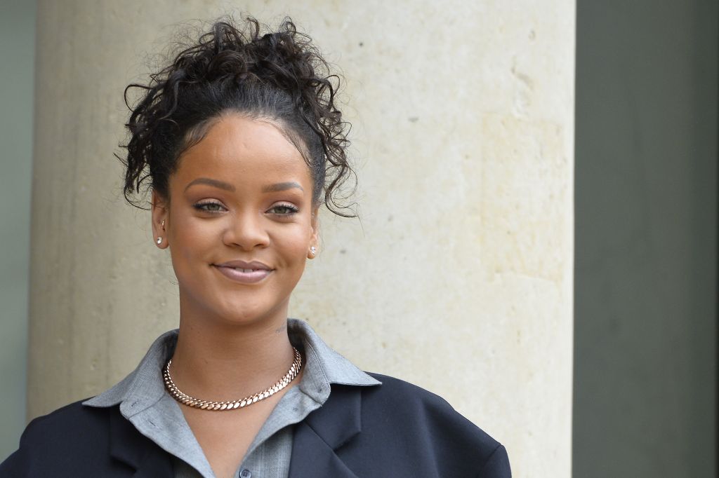 French President Emmanuel Macron Receives Rihanna