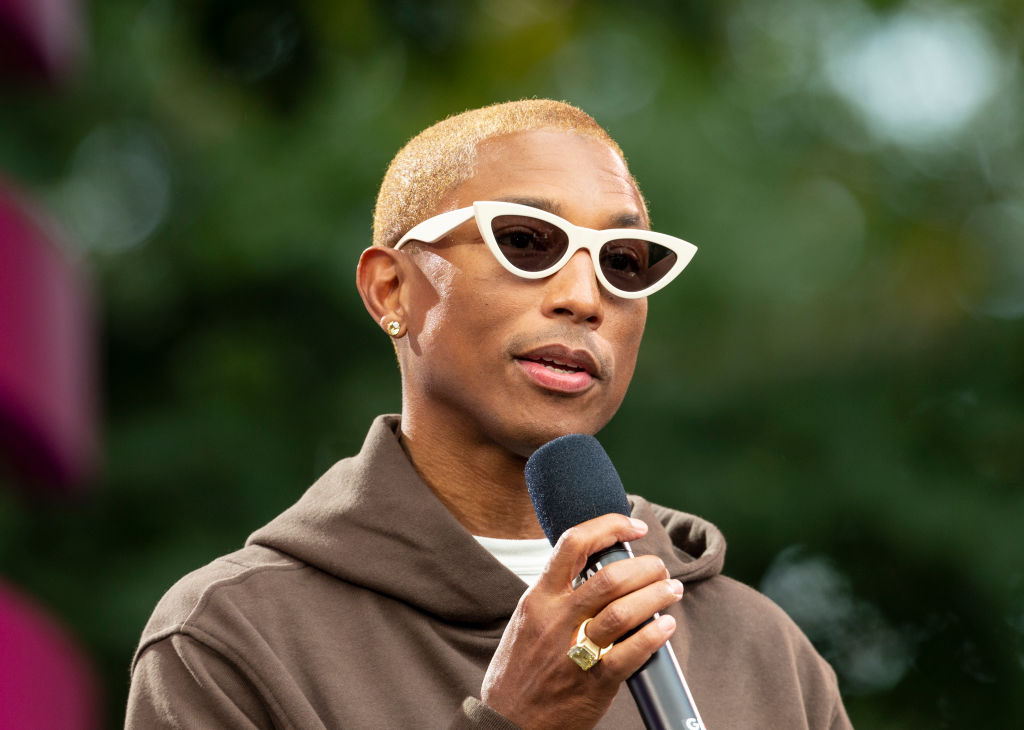 Pharrell Williams speaks on stage during 2019 Global Citizen...