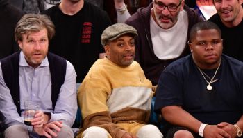 Celebrities Attend Houston Rockets v New York Knicks Game